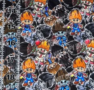 Custom Horror Troll 100% Cotton Fabric 1 YARD - MOVING SALE - Picture 1 of 2