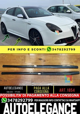 💥1854 SOTTO MINIGONNE ADATTO PER ALFA ROMEO GIULIETTA 2010-2020 NERO LUCIDO💥 - Immagine 1 di 4