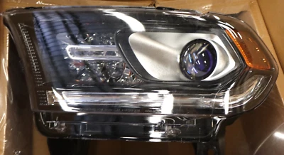 NEW MOPAR 2016-2020 DODGE DURANGO Headlight Left Black Halogen W/ DRL 68299131AH - Image 1 of 4