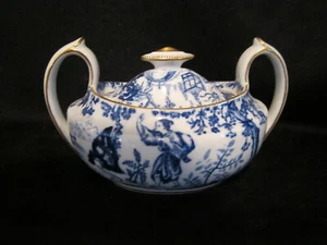 Royal Crown Derby Blue Mikado Covered Sugar Bowl Made in England - Bild 1 von 1