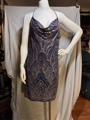 Jump Apparel Womens Glitter/slate Cocktail And Party Dress - Image 1 of 4