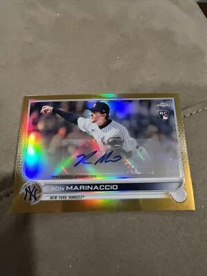 Ron Marinaccio 2022 Topps Chrome Update Gold 32/50 Rookie Auto - Image 1 of 4
