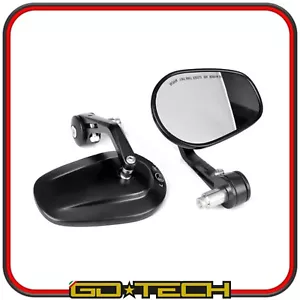 SPECCHIETTI MOTO BAR END MANUBRIO REGOLABILI OMOLOGATI CAFE RACER RETROVISORI - Foto 1 di 11