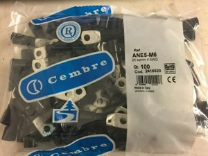 100 STCK. CEMBRE strapazierfähig ANE5-M6 25 QM 4 AWG KABEL AUGENSCHUHE - Bild 1 von 1