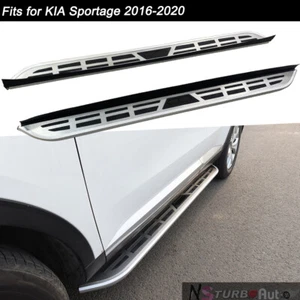 2pcs Fits for KIA Sportage 2016-2021 Fixed Door Running Board Side Step Nerf Bar - Picture 1 of 12