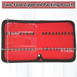 Custodia vuota con cerniera per strumenti chirurgici 14"L x 8"W contiene 19 articoli - doppio anello - Foto 1 di 4