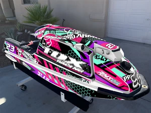 kawasaki jet ski 440 550 sx purple kit graphics decals stickers wrap 550sx - Picture 1 of 3