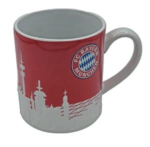 FC Bayern Munich Munchen Coffee Cup Mug Red White Skyline 16 oz - Picture 1 of 9