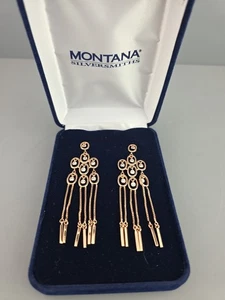 Montana Silversmiths Rose Bubble Chandelier Earring Set 3.75" long  - Picture 1 of 5