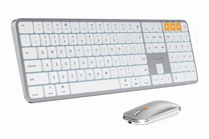 ProtoArc KM100-A Backlit Bluetooth Keyboard and Mouse Combo for Mac  - Picture 1 of 8