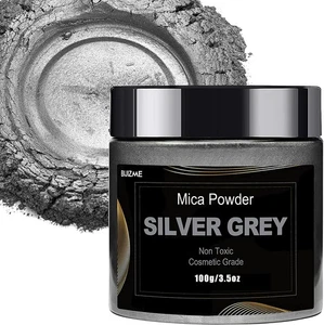 Silver Mica Powder Pigment 100g -Cosmetic Grade Metallic Mica Powder for Epox... - Picture 1 of 8