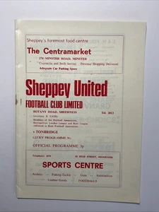 Sheppey United v Tonbridge; Kent Floodlight Cup, temporada 1971/72 - Imagen 1 de 4