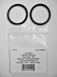 O-Ring Kit for Moen Spouts / 146789 / R&S 220MO / Food Grade FDA EPDM Mat. - Picture 1 of 2