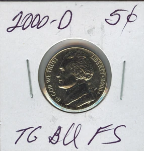 2000-D Jefferson Nickel Top Grade - Picture 1 of 2