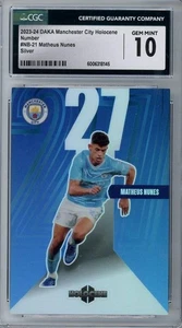 2023-24 DAKA Manchester City Holocene Matheus Nunes Number 09/20 CGC10 Manches - Picture 1 of 2