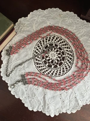 CINTURÓN de cadena talla única con ide, piedras de ajuste rosa, cuentas, vestido informal Foto 1 de 3