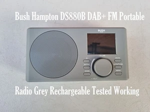Radio portatile Bush Hampton DS880B DAB+ FM grigia ricaricabile testata funzionante - Foto 1 di 23