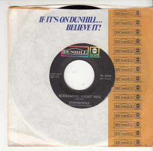 STEPPENWOLF - SCREAMING NIGHT HOG - MINT ORIGINAL DUNHILL RECORDS 45 - Foto 1 di 2
