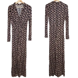 Free People Shayla Long Sleeves Collared Wide Leg Brown Jumpsuit Sz XS - Picture 1 of 21