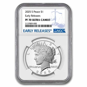 2025-S Proof Silver Peace Dollar PF-70 NGC (Early Release) - Picture 1 of 1