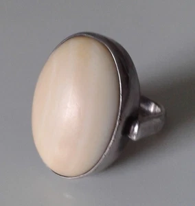 Großer Art Deco Ring mit Bein Sterlingsilber England - Bild 1 von 3