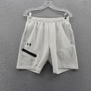 Under Armour Mens Small Loose Fit Unstoppable Fleece Shorts Beige NEW - Picture 1 of 13