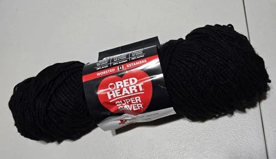 Madeja de hilo de ganchillo Red Heart Super Saver 4,5 oz de 7 oz (negro) Foto 1 de 4