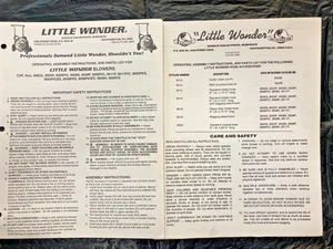 Used Little Wonder Blower Operating, & Accessories Parts List (See List Below) - Picture 1 of 1