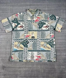VTG Reyn Spooner Christmas Mele Kalikimaka ‘98 Limited ED Hawaiian Shirt L *FLAW - Picture 1 of 17