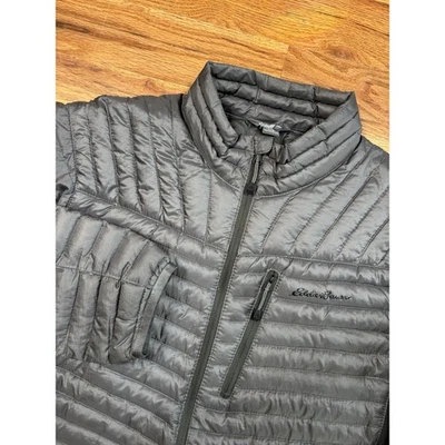 Eddie Bauer First Ascent Jacket Down Quilted Puffer Men's Medium Gray - Image 1 of 4