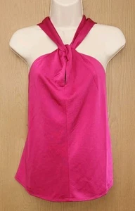 BCBGMAXAZRIA Women's Hot Pink Keyhole Sleeveless Blouse Size S BNWT - Picture 1 of 5