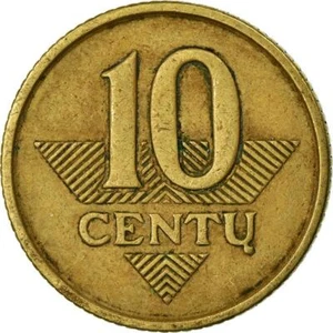 Lithuanian Coin Lithuania 10 Centų | Vytis | Knight | Horse | 1997 - 2014 - Picture 1 of 12