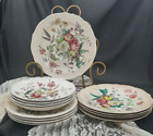 13 Pc Gainsborough Copeland Floral Plate Dishes Saucers "as is"English Porcelian