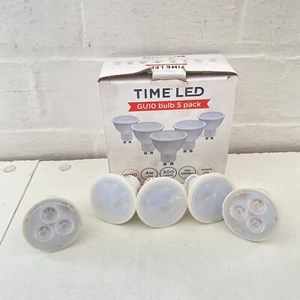 5 PACK GU10 BULB TIME LED 4W 300LM NON DIMMABLE 4000K COOL WHITE 50MM - Picture 1 of 6