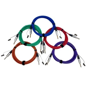 Color Guitar/Instrument Cable 10ft 1/4" to 1/4" Straight - Great Quality! - Picture 1 of 8