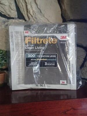 Filtrete 14x14x1 Air Filter, MPR 300, MERV 5, Clean Living Basic Dust 3-Month - Image 1 of 3