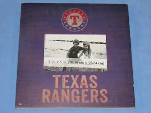 TEXAS RANGERS Wooden Picture Frame MLB 10x10 (Holds 4x6 photo) **NEW** Kohl's - Picture 1 of 5