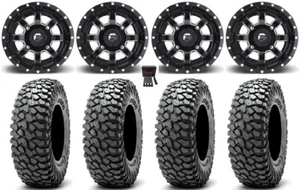 Fuel Maverick 15" Wheels Black 37" RocScraper Tires Polaris RZR XP 1K / PRO XP - Picture 1 of 4