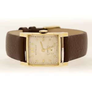  Wittnauer Wristwatch Yellow Gold Filled 17 Jewel 1940's Serviced Warranty - Picture 1 of 3