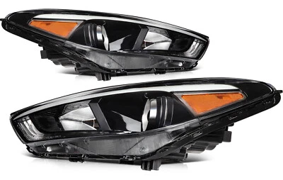 Pair LED DRL Headlights Assembly For 2018 2017 2016 Hyundai Tucson w/Projector - Image 1 of 4