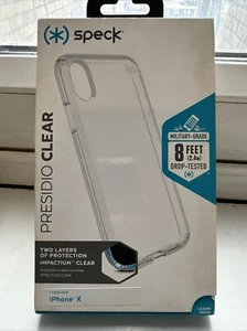 Speck Products Presidio Clear Case iPhone XS/X" Krystal Clear New - Picture 1 of 2
