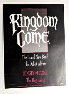 KINGDOM COME / LENNY WOLF / 1988 SELF TITLED LP / ALBUM MAGAZINE PRINT AD - Picture 1 of 1