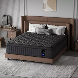 10"12" Twin Full Queen King Size Mattress in a Box Hybrid Spring Memory Foam - Picture 1 of 11