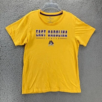 ECU East Carolina Pirates T-Shirt YOUTH XL (20) Yellow Tee Graphic Print - Image 1 of 4