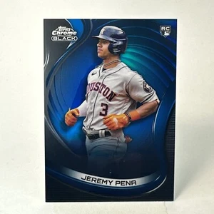 2022 Topps Chrom schwarz Jeremy Pena blau Refraktor/75 Houston Astros Rookie RC - Bild 1 von 2