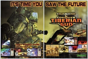 Print Ad 1998 Command & Conquer Tiberian Sun PC Game Original Promo Poster Art - Picture 1 of 4