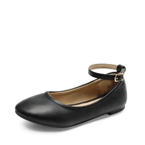 Girls Dress Shoes Girl's Ballerina Flat Ankle Strap Ballet Flats for Toddler/... - Picture 1 of 6