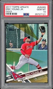 Actualización Topps 2017 #US265 Eric Young Jr. ORO /2017 - Angels PSA 10 GEMA MT POP 1 - Imagen 1 de 2