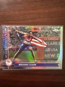 2024 Topps Chrome U.S. Olympic Refractor #102 Breanna Clark Track & Field - Picture 1 of 2