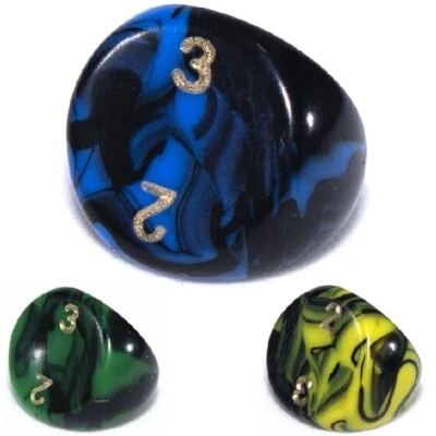CRYSTAL CASTE D3 Dice OBLIVION (Select Colour) // 3 Sided Poly Maths Games Educational TDL